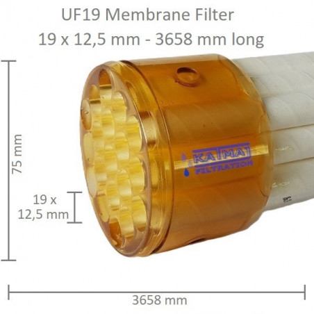UF19 Filtr Membranowy PVDF, 19x12,5mm, 3658mm
