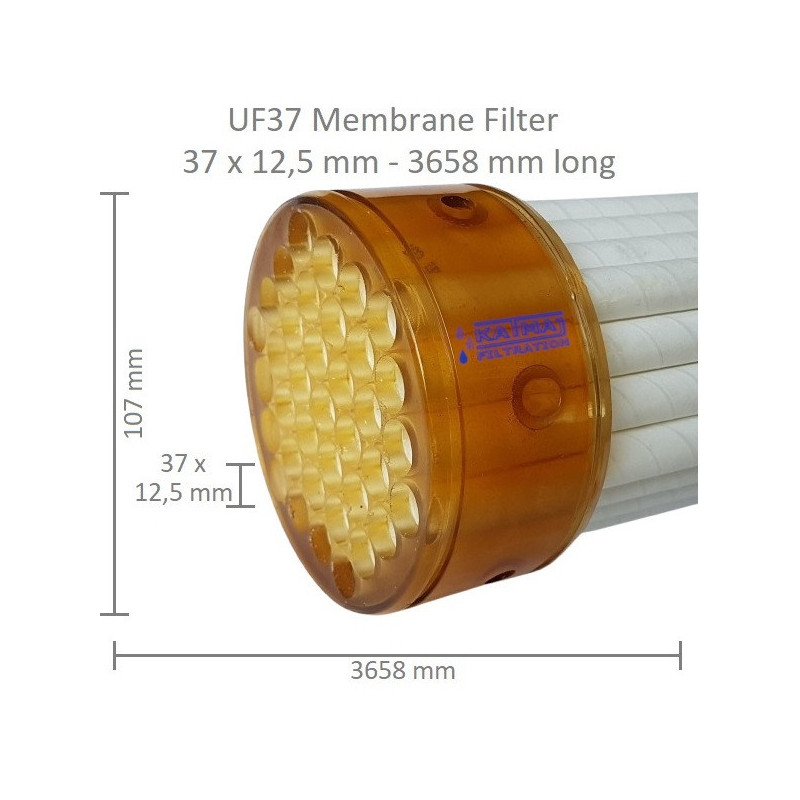 UF37 Filtr Membranowy PVDF, 19x12,5mm, 3658mm