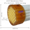 UF37 Filtr Membranowy PVDF, 19x12,5mm, 3658mm