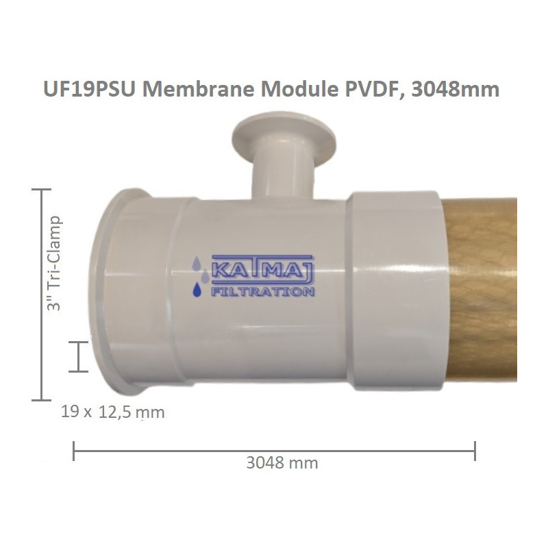 UF19PSU Membrane Module PVDF 19x12,5mm, 3658mm