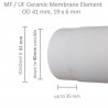 Ceramic Membrane OD 41mm, 19x6mm, 1500mm