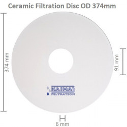 Ceramic Membrane Disc OD 374x6mm, ID 91mm