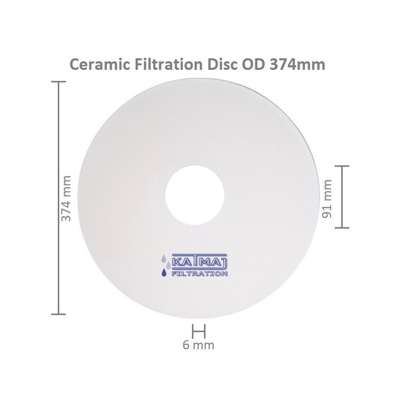 Ceramiczny dysk filtracyjny OD 374x6mm, ID 91mm