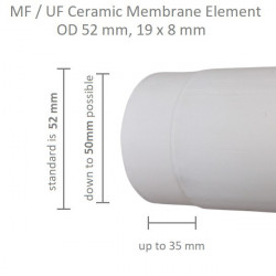 Ceramic Membrane OD 52mm, 61x4mm, 1200mm