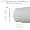Ceramic Membrane OD 52mm, 61x4mm, 1200mm