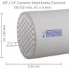 Ceramic Membrane OD 52mm, 61x4mm, 1200mm