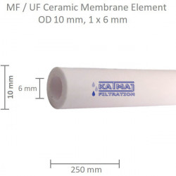Ceramic Membrane OD 10mm, 1x6mm, 250mm
