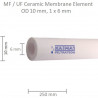 Ceramic Membrane OD 10mm, 1x6mm, 250mm