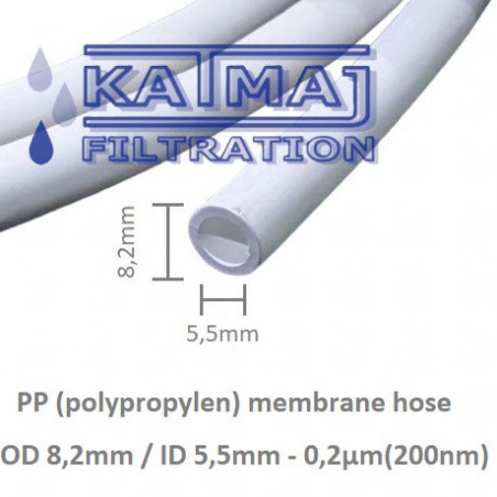 PP membrane hose OD 8,2mm ID 5,5mm 0,2µm 200nm
