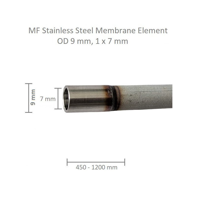 Stainless Steel Membrane OD 8,5mm, 1x6,5mm, 450mm
