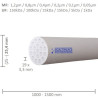 Ceramic Membrane OD 25,4mm, 19x3,3mm, 1200mm