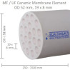 Membrana ceramiczna OD 52mm, 19x8mm