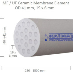 Membrana ceramiczna OD 41mm, 19x6mm