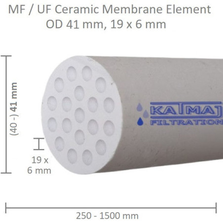 Ceramic Membrane OD 41mm, 19x6mm
