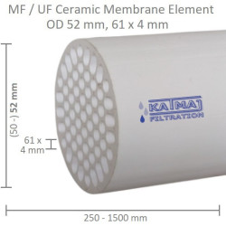 Membrana ceramiczna OD 52mm, 61x4mm