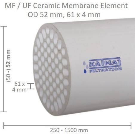 Ceramic Membrane OD 52mm, 61x4mm