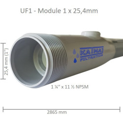 UF1 Membrane Module PVDF 150kDa, 1x25,4mm, 2865mm
