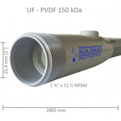 UF1 Membrane Module PVDF 150kDa, 1x25,4mm, 2865mm