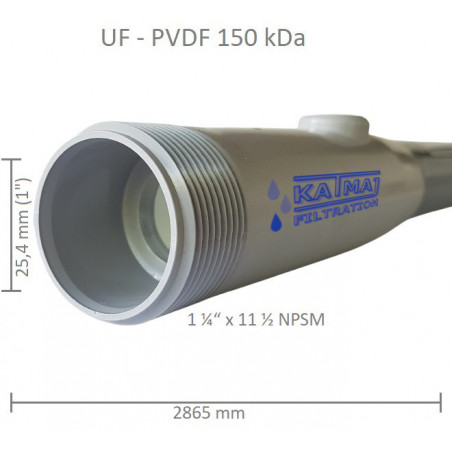 UF1 Membrane Module PVDF 150kDa, 1x25,4mm, 2865mm