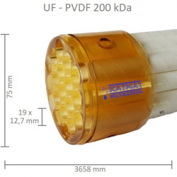 UF19 Membrane Filter PVDF 200 kDa, 19x12,5mm, 3658mm