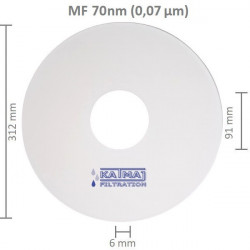 Ceramiczny dysk filtracyjny 70nm, OD 312x6mm, ID 91mm