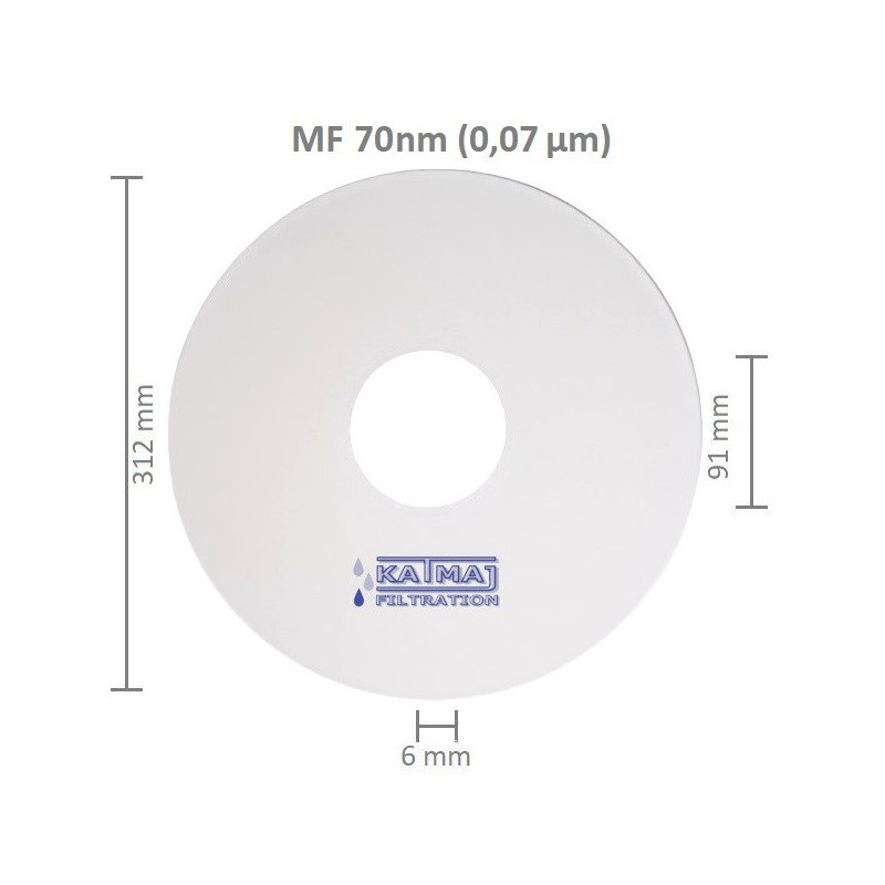 Ceramic Membrane Disc 70nm, OD 312x6mm, ID 91mm Ceramic Membrane Disc 70nm, OD 312x6mm, ID 91mm
