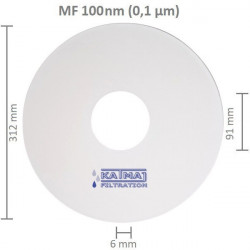 Ceramic Membrane Disc 100nm, OD 312x6mm, ID 91mm