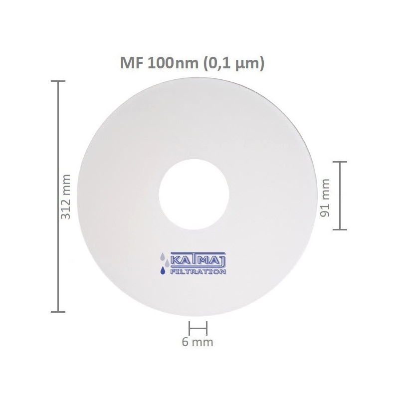 Ceramic Membrane Disc 100nm, OD 312x6mm, ID 91mm Ceramic Membrane Disc 100nm, OD 312x6mm, ID 91mm