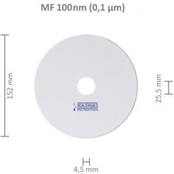 Ceramiczny dysk filtracyjny 100nm, OD 152x4,5mm, ID 25,5mm